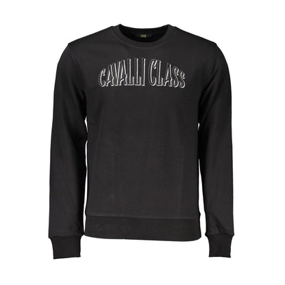 Black Cotton Men Sweatshirt