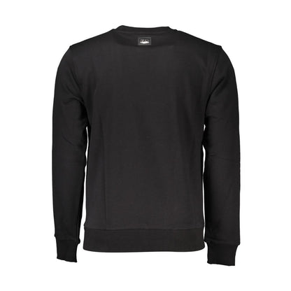 Black Cotton Men Sweatshirt