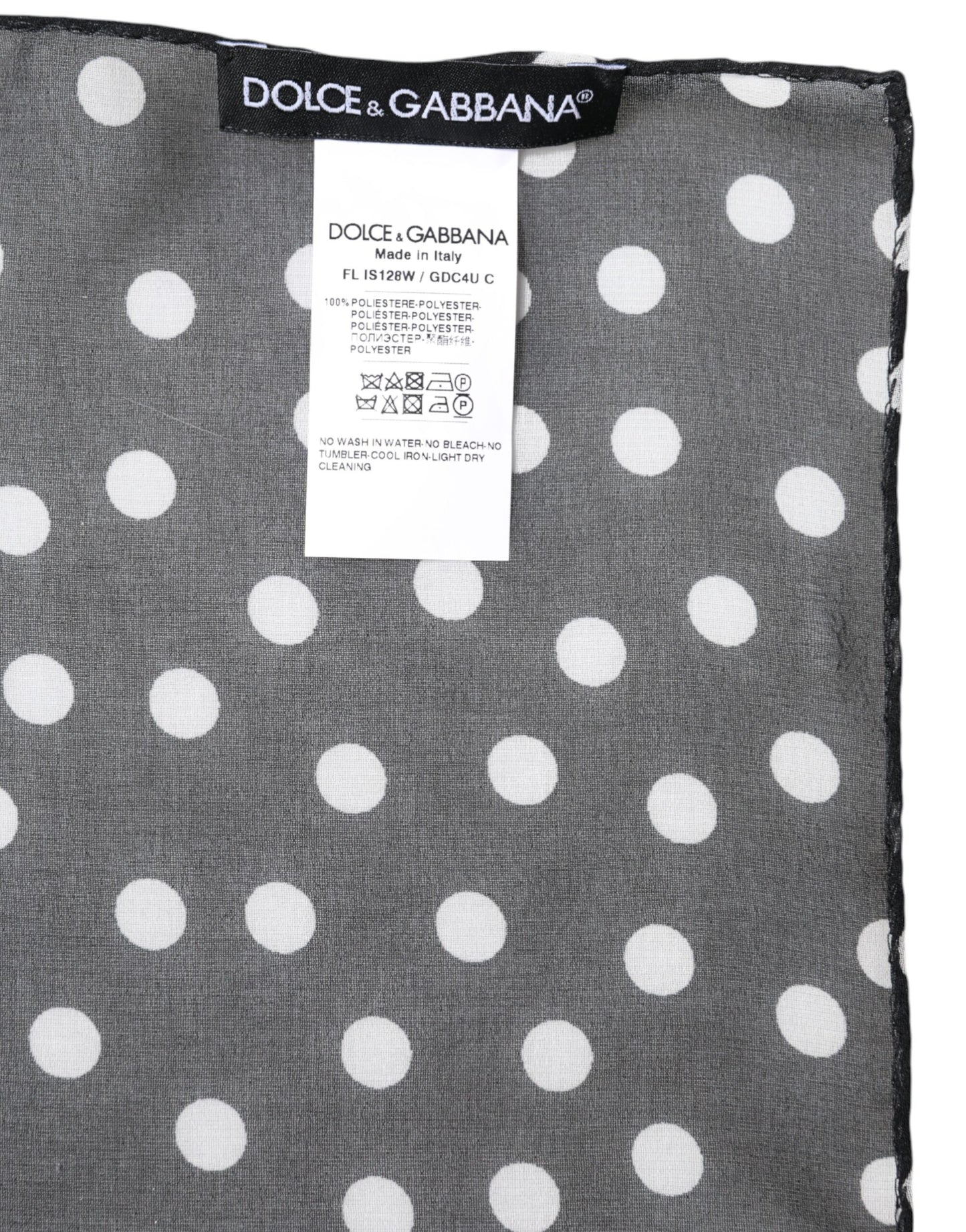 Black Polka Dots Polyester Wrap Shawl Scarf