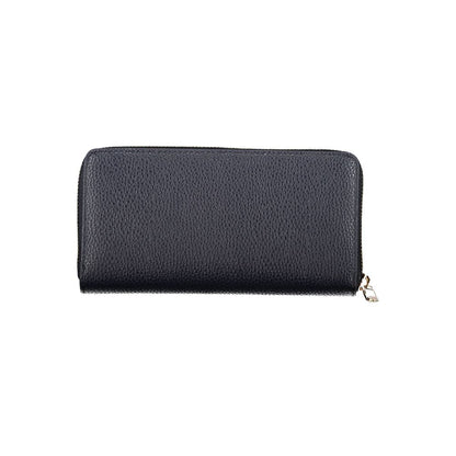 Blue Polyurethane Women Wallet