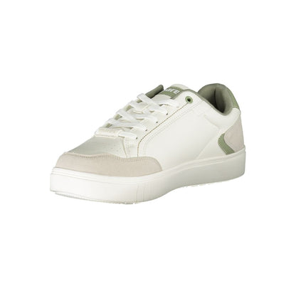 White Polyurethane Men Sneaker