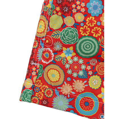Red Polyester Swim Shorts