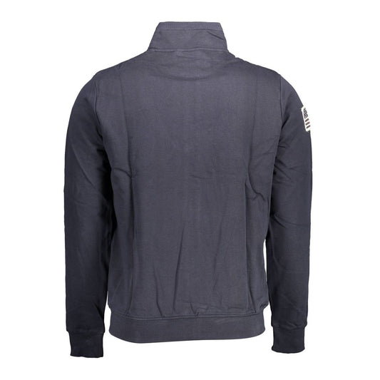 Blue Cotton Men Sweatshirt