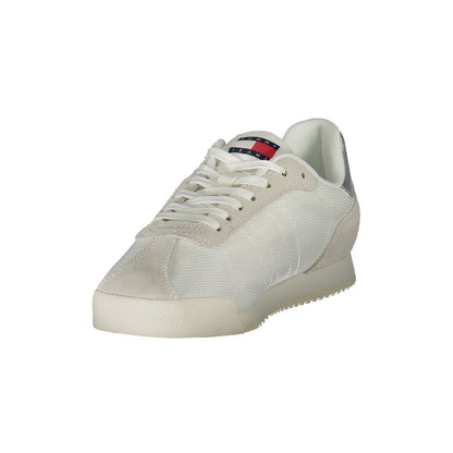 White Polyester Women Sneaker