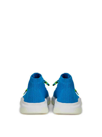 Blue Cotton Athletic Sneakers