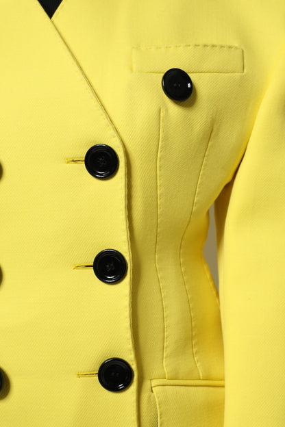 Yellow Double Breasted Trench Coat Jacket