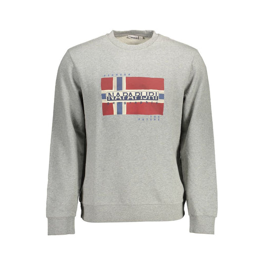 Grigio Cotton Men Sweatshirt