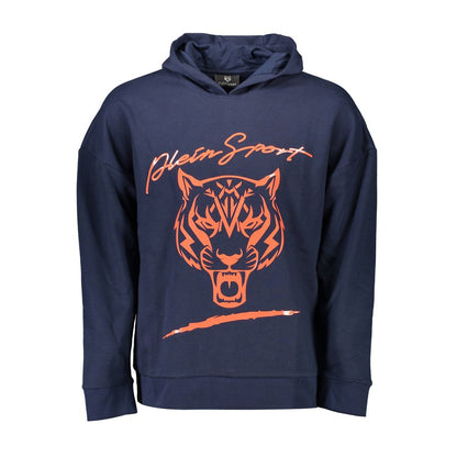 Blue Cotton Men Sweatshirt