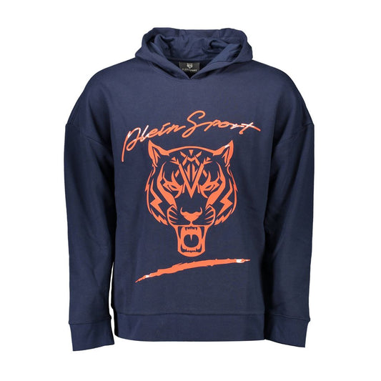 Blue Cotton Men Sweatshirt