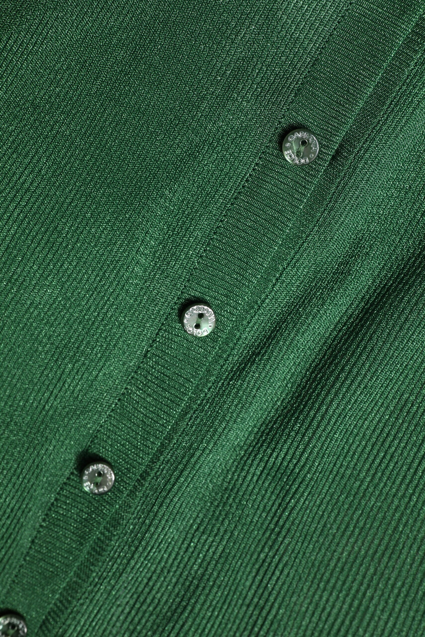 Green Polyester Long Sleeves Cardigan Sweater