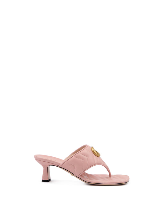 Mystic Pink Nappa Charlotte Leather Sandals
