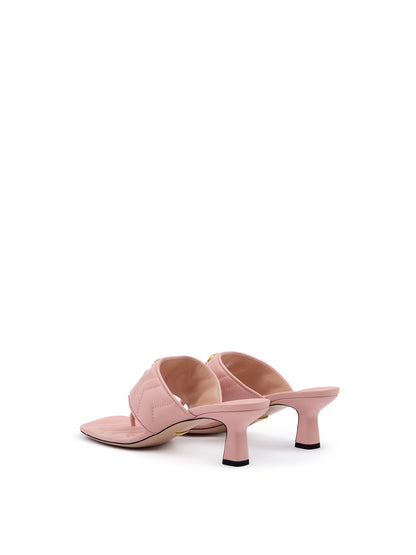 Mystic Pink Nappa Charlotte Leather Sandals