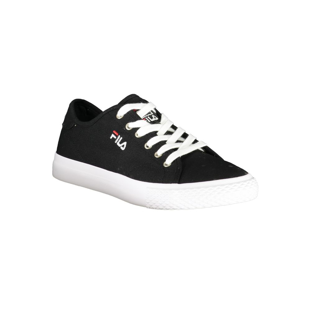 Black Polyester Mens Sneaker