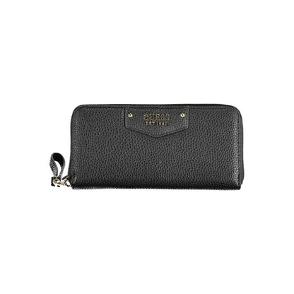Black Polyurethane Women Wallet