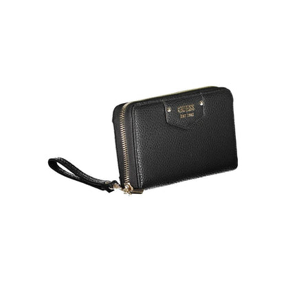 Black Polyurethane Women Wallet