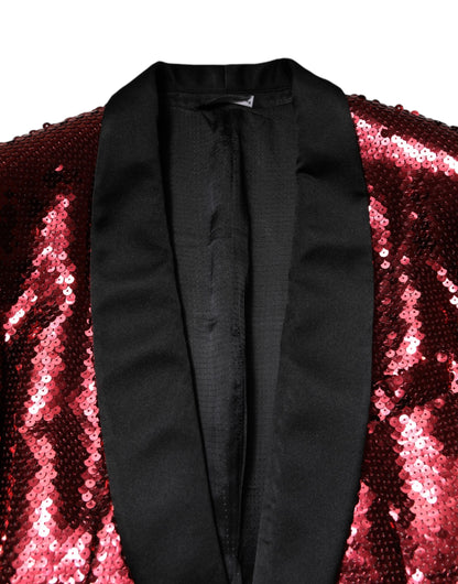 Red SICILIA Sequin Embellish Blazer Jacket
