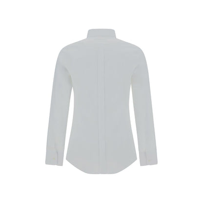 White Elastane Dress Shirt