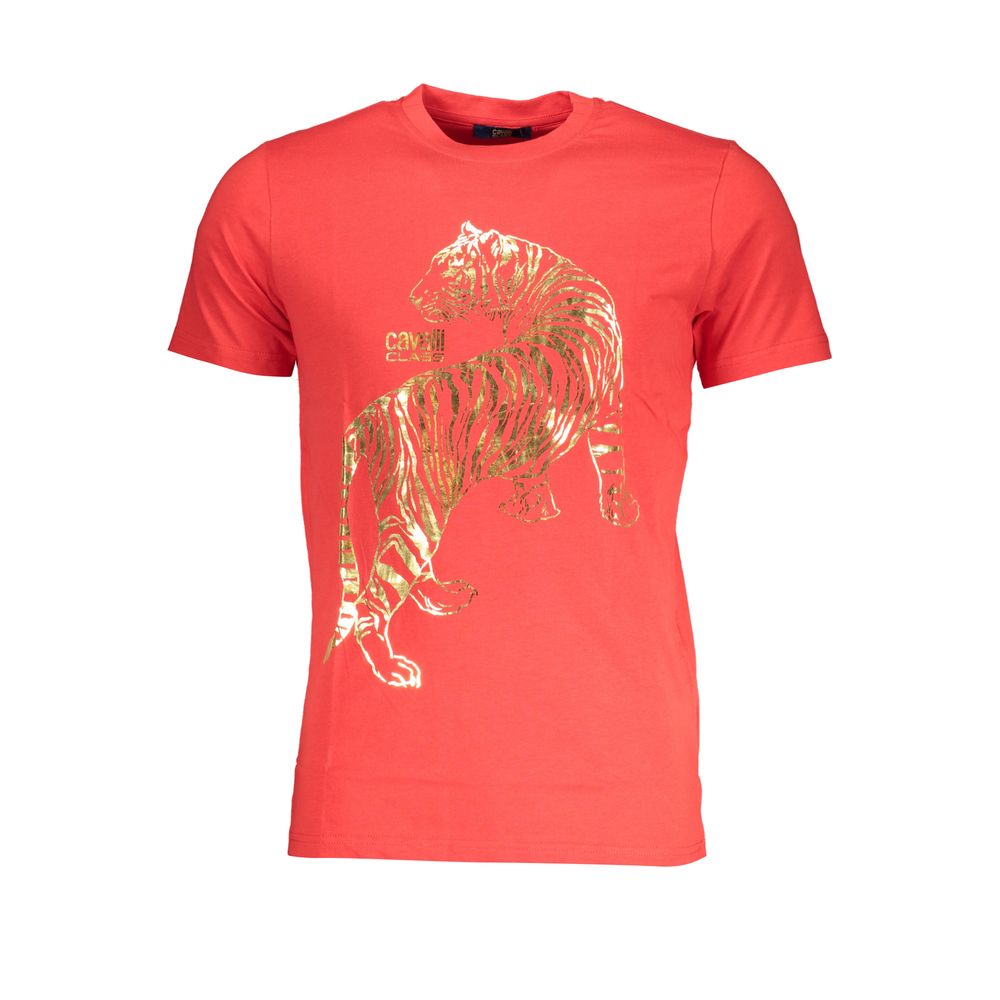 Red Cotton Men T-Shirt