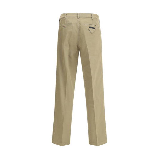 Beige Cotton Chino Pants