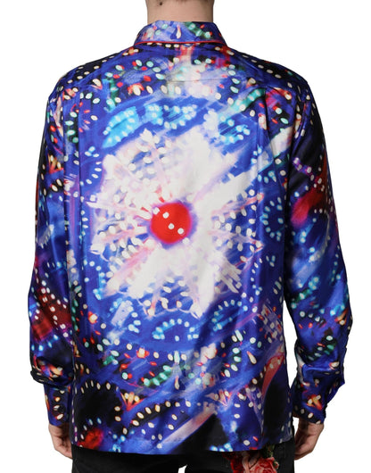 Multicolor Printed Silk Lounge Casual Shirt