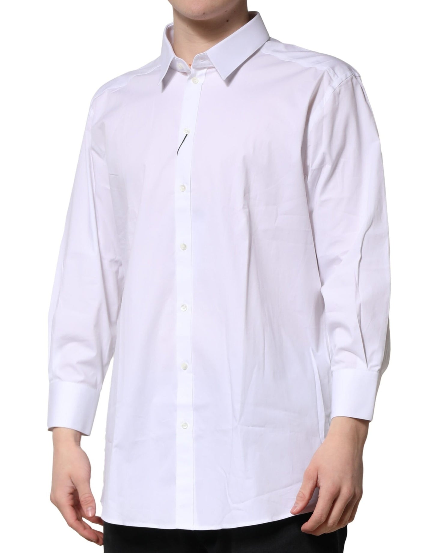 White GOLD Long Sleeves Dress Formal Shirt