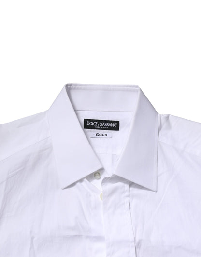 White GOLD Cotton Men Dress Formal Shirt