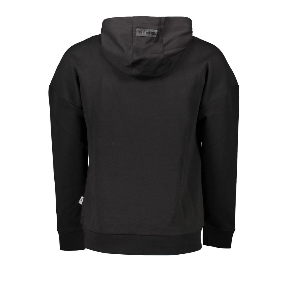 Black Cotton Men Sweatshirt