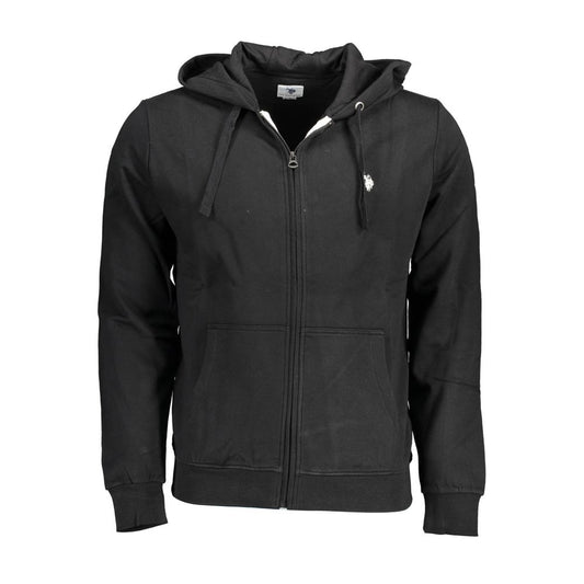 Black Cotton Men's Hoodie