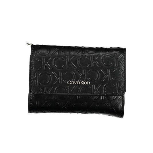 Black Polyurethane Women Wallet