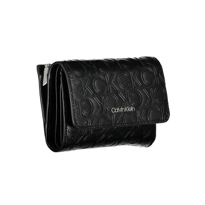 Black Polyurethane Women Wallet