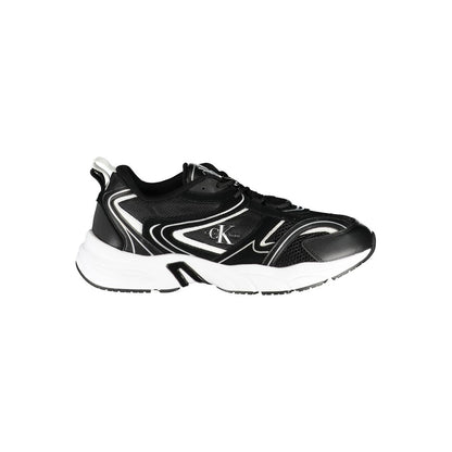 Black Polyurethane Men's Sneaker