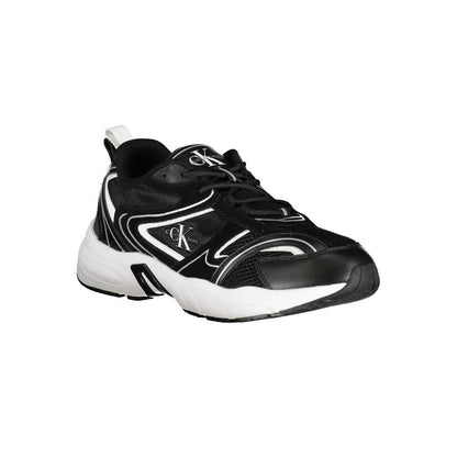 Black Polyurethane Men's Sneaker