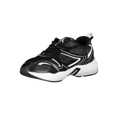 Black Polyurethane Men's Sneaker