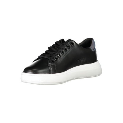 Black Leather Women Sneaker