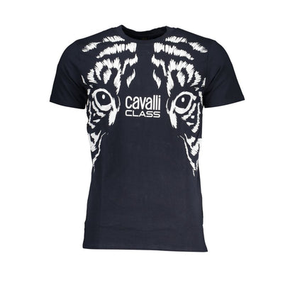 Blu Cotton Men T-Shirt