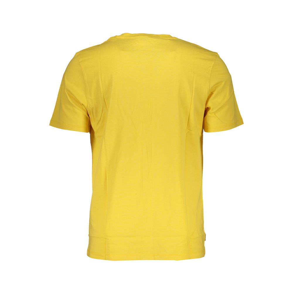 Yellow Cotton Men T-Shirt