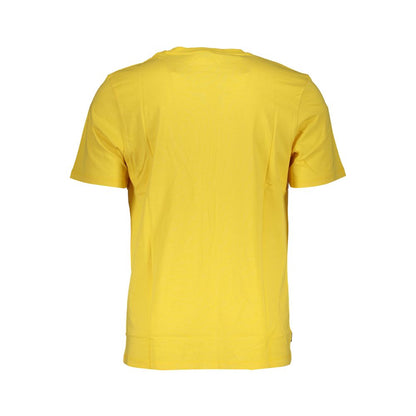 Yellow Cotton Men T-Shirt