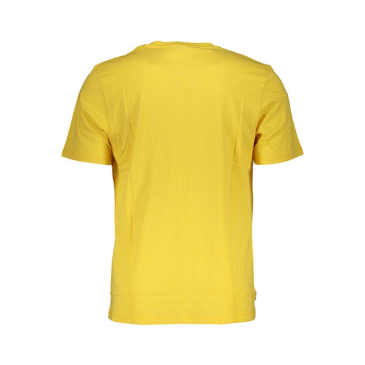 Yellow Cotton Men T-Shirt