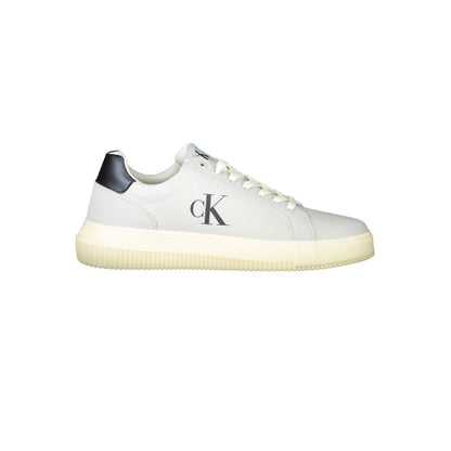 White Polyurethane Men's Sneaker