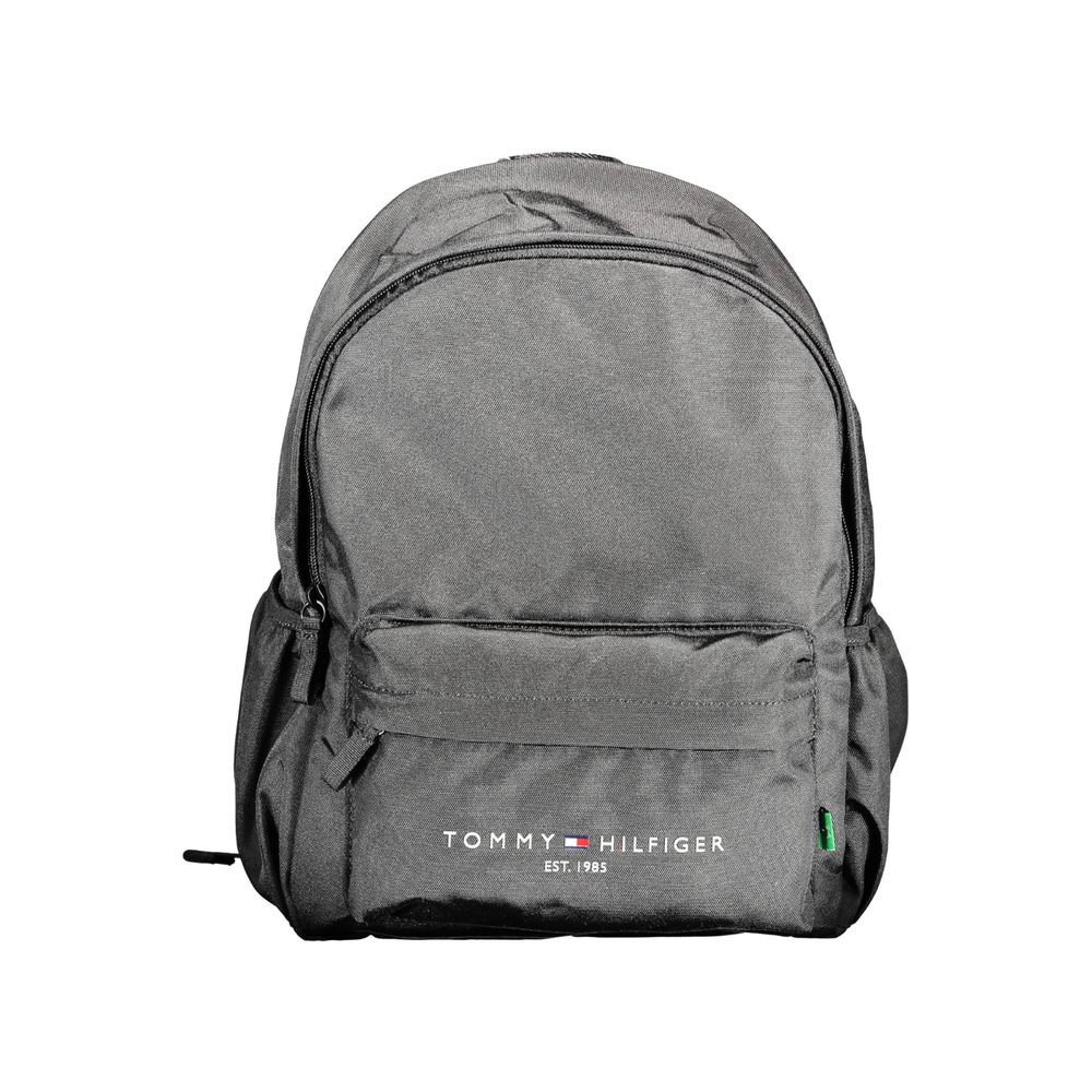 Black Polyester Men's Backpack