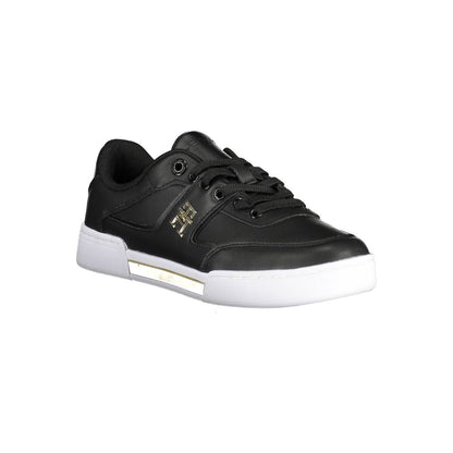 Black Polyester Women Sneaker