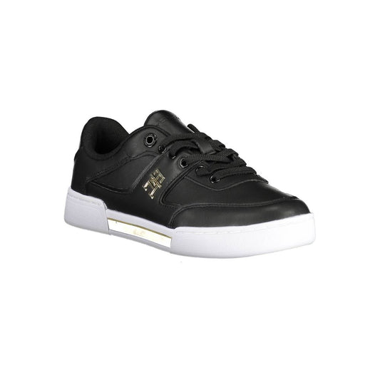 Black Polyester Women Sneaker