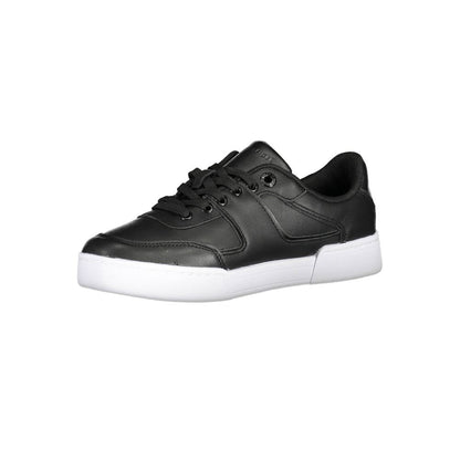 Black Polyester Women Sneaker