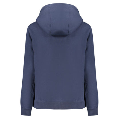 Blue Cotton Women's Hooded Sweatshirt