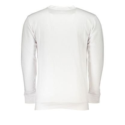 White Cotton Men Sweatshirt