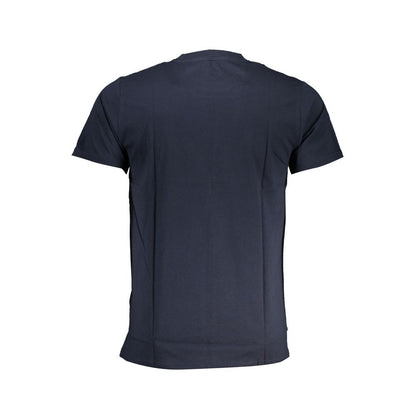 Blue Cotton Men T-Shirt