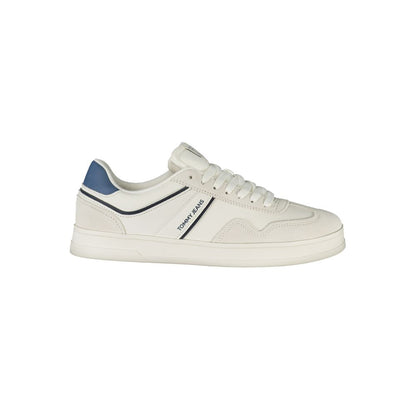 White Polyurethane Men's Sneaker