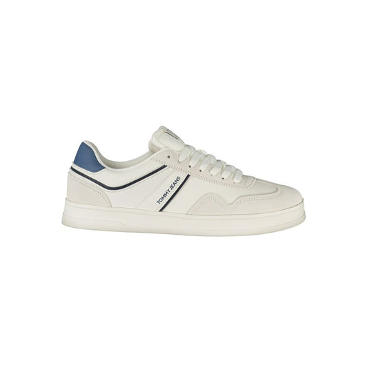 White Polyurethane Men's Sneaker