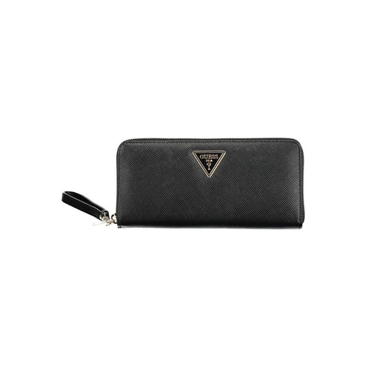 Black Polyurethane Women Wallet