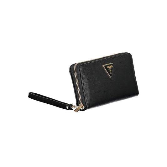 Black Polyurethane Women Wallet